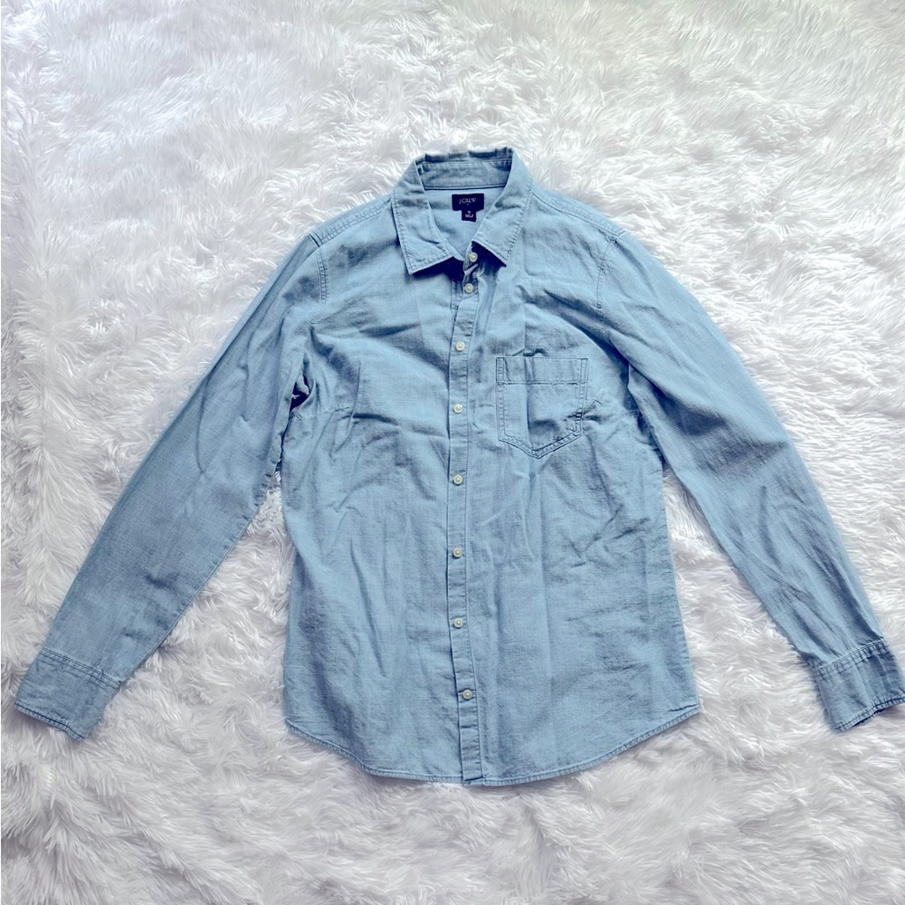 J. Crew Factory Blue Casual Button Down Shirt